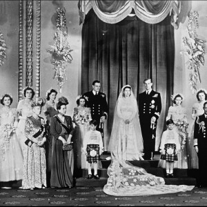 Mariage de la reine Elizabeth II et du prince Philip duc d'Edimbourg en 1947