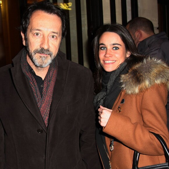 Exclusif - Jean-Hugues Anglade et sa compagne Charlotte Leloup à l'hommage à Patrice Chereau au Théâtre de l'Odeon à Paris, le 3 novembre 2013.