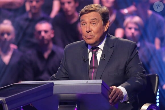 Exclusif - Jean-Pierre Foucault, lors du tournage de l'émission spéciale des 15 ans de Qui veut gagner des millions ? (tournage le lundi 31 août 2015, diffusion le samedi 5 septembre 2015 à 20h55 sur TF1).