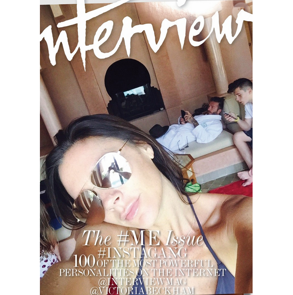 Victoria Beckham en couverture du nouveau numéro du magazine Interview.