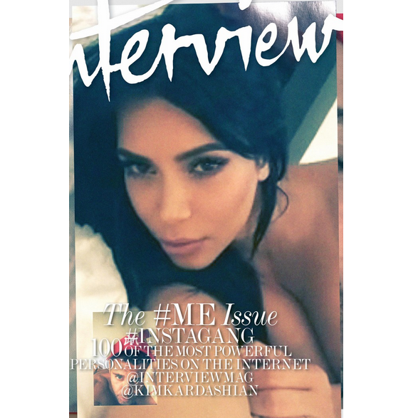Kim Kardashian en couverture du nouveau numéro du magazine Interview.