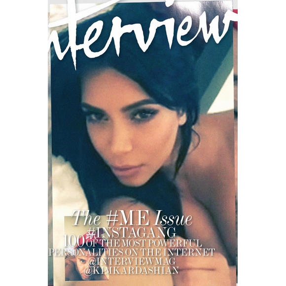 Kim Kardashian en couverture du nouveau numéro du magazine Interview.