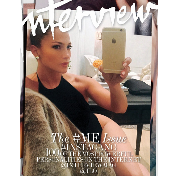 Jennifer Lopez en couverture du nouveau numéro du magazine Interview.