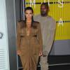 Kim Kardashian (enceinte) et Kanye West - Soirée des MTV Video Music Awards à Los Angeles le 30 aout 2015.