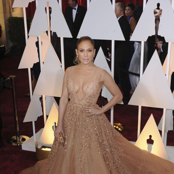 Jennifer Lopez - People à la 87ème cérémonie des Oscars à Hollywood, le 22 février 2015.