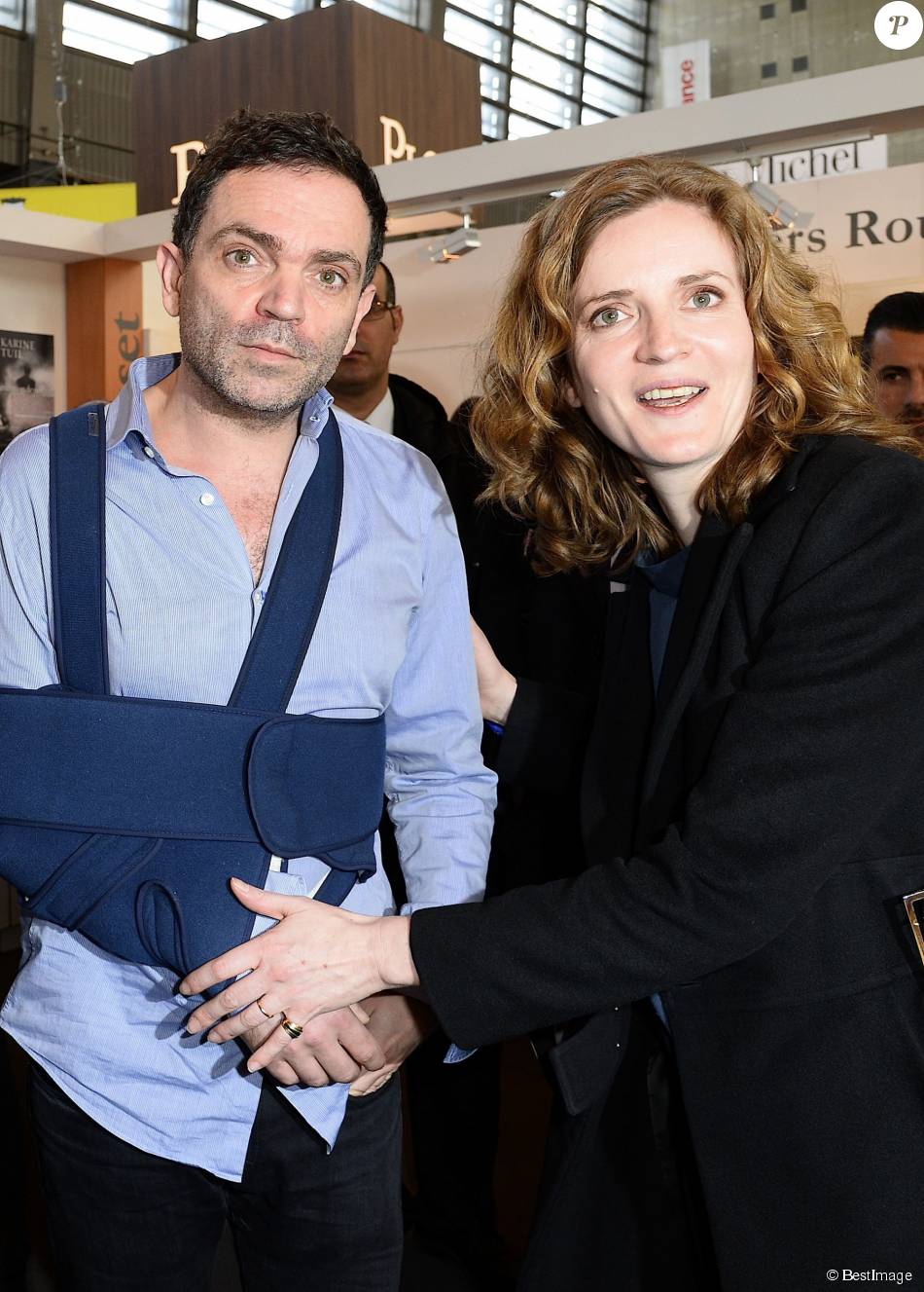 Yann Moix Et Nathalie Kosciusko Morizet 34e Edition Du Salon Du Livre A Paris Porte De Versailles Le 22 Mars 2014 Purepeople