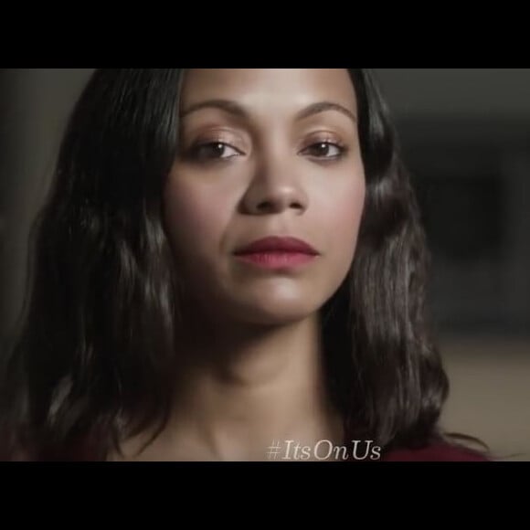 Zoe Saldana s'engage pour la campagne It's On Us. Septembre 2015.