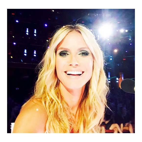 Heidi Klum sur le plateau de l'émission America's Got Talent/ photo postée sur Instagram.