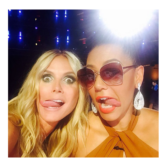 Heidi Klum et Mel B sur le plateau de l'émission America's Got Talent / photo postée sur Instagram.