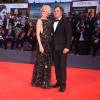 Mark Ruffalo et sa femme Sunrise Coigney - Tapis rouge du film "Spotlight" lors du 72e festival du film de Venise (la Mostra), le 3 septembre 2015.