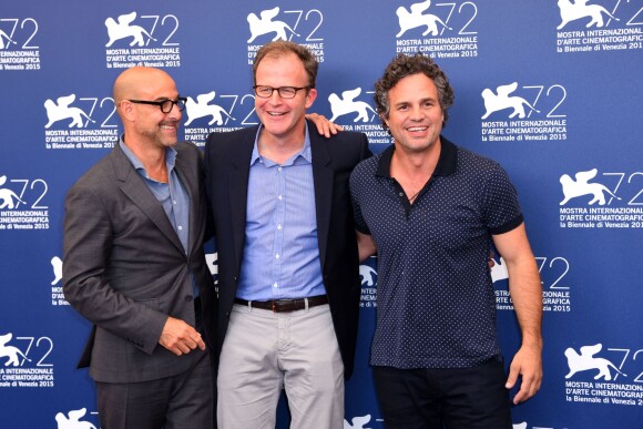 Stanley Tucci, Thomas McCarthy, Mark Ruffalo - Photocall de Spotlight au 72e festival international du film de Venise, la Mostra le 3 septembre 2015