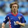 Luka Modric lors de la rencontre du championnat d'Europe entre la Croatie et l'Allemagne, le 12 juin 2008 à l'Hypo-Arena de Klagenfurt, le 12 juin 2008
