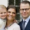 La princesse Victoria, le prince Daniel et leur fille la princesse Estelle de Suède lors de l'anniversaire de la princesse Victoria à Oland le 14 juillet 2015