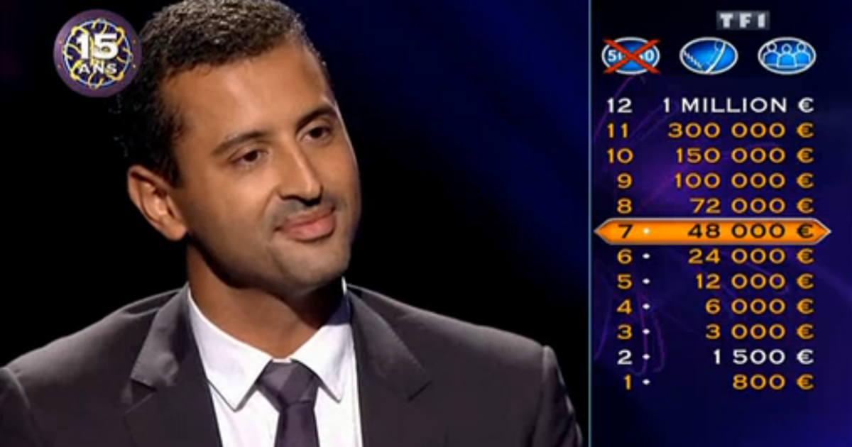 Jafar Qui Veut Gagner Des Millions Jaafar Meziane dans Qui veut gagner des millions ? sur TF1, le samedi 5
