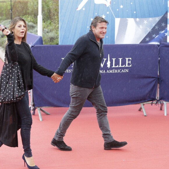 Benjamin Castaldi officialise avec sa compagne Aurore Aleman, lors du 41e Festival du film américain de Deauville, le 5 septembre 2015.
