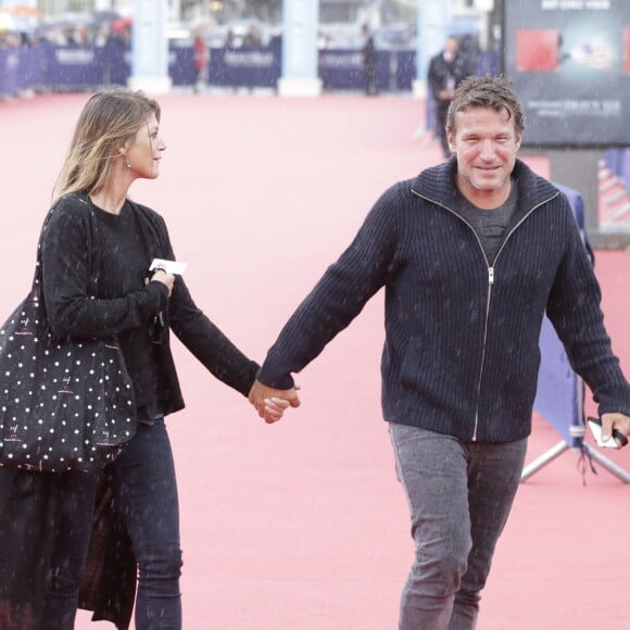 L'animateur Benjamin Castaldi officialise avec sa compagne Aurore Aleman, lors du 41e Festival du film américain de Deauville, le 5 septembre 2015.