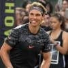 Rafael Nadal - Les plus grands joueurs de tennis mondiaux ont fait une démonstration au "Nike's NYC Street Tennis" à New York le 24 août 2015