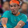 Rafael Nadal lors de sa défaite face à Andy Murray lors d'un tournoi d'exhibition à Abu Dhabi, le 2 janvier 2015