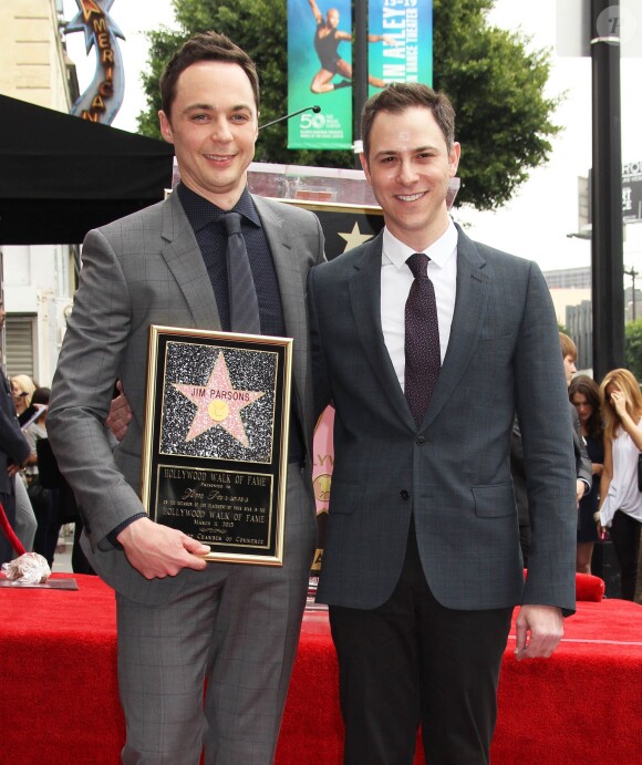 Jim Parsons, Todd Spiewak - Jim Parsons reçoit son étoile sur Hollywood Walk of Fame, le 10 mars 2015