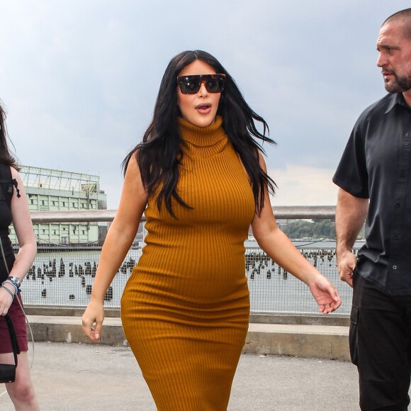 Kim Kardashian et Simon Huck à New York, le 9 septembre 2015.