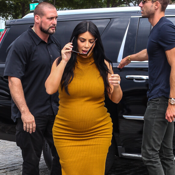 Kim Kardashian et Simon Huck à New York, le 9 septembre 2015.