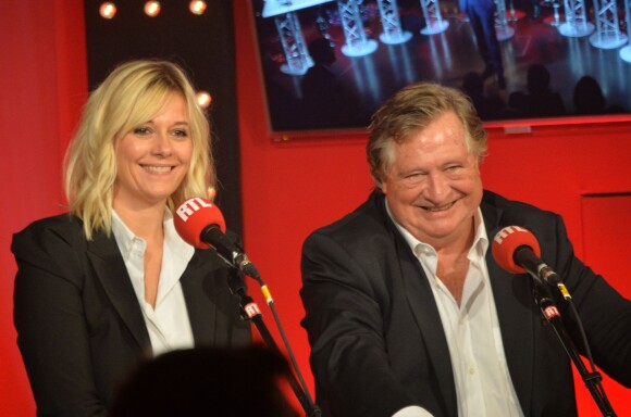 Flavie Flament et Jacques Pradel - Conférence de rentrée de RTL à Paris. Le 8 septembre 2015