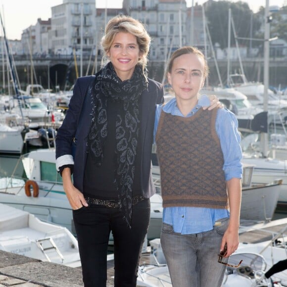 Alice Taglioni (enceinte), Julie Lopes Curval (réalisatrice) - Photocall du film "L'annonce" lors du 17e Festival de Fiction TV de La Rochelle. Le 10 septembre 2015.