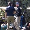 Exclusif - Justin Timberlake joue au golf à Toluca Lake Los Angeles, le 07 Février 2015