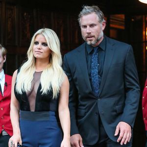 Jessica Simpson et son mari Eric Johnson à la sortie de l'hôtel The Bowery à New York, le 9 septembre 2015