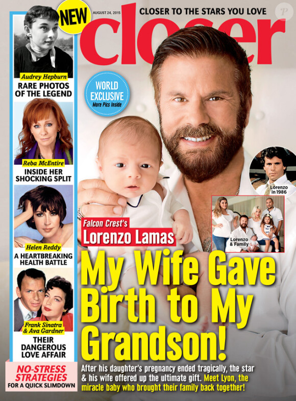 Lorenzo Lamas pose avec son petit-fils Lyon en couverture du magazine Closer.