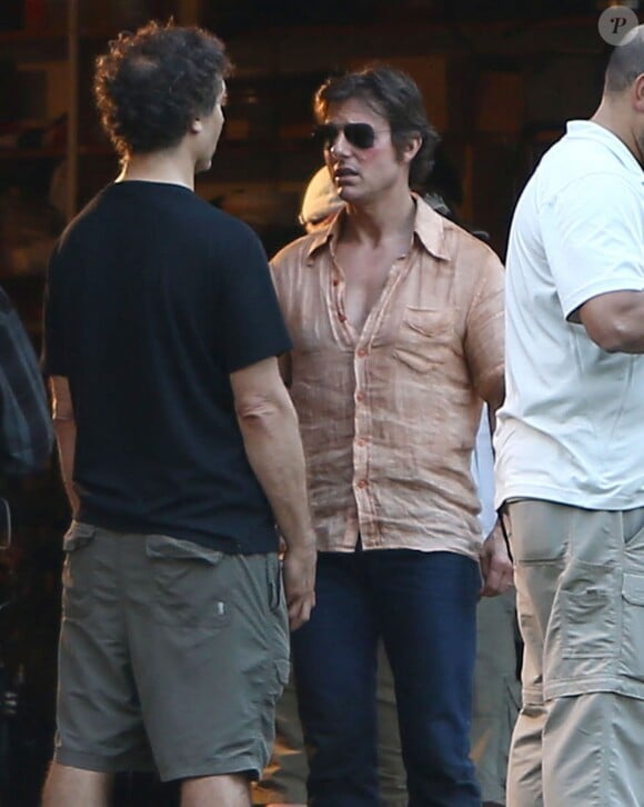 Tom Cruise sur le tournage du film "Mena" à Atlanta, le 19 mai 2015
