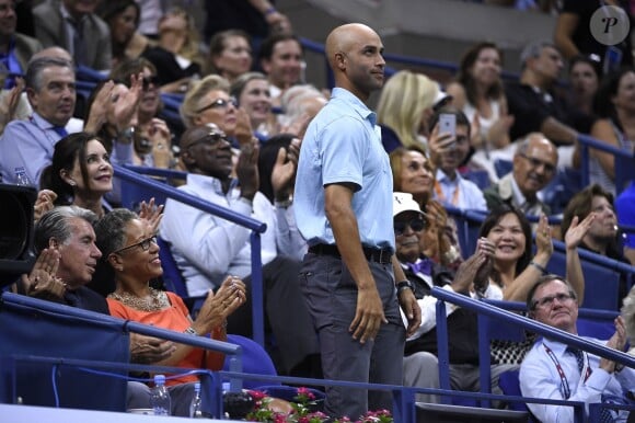 James Blake lors des demi-finales de l'US Open à l'USTA Billie Jean King National Tennis Center de Flushing dans le Queens à New York, le 11 septembre 2015