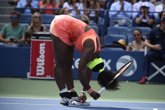 Serena Williams lors de sa demi-finale de l'US Open à l'USTA Billie Jean King National Tennis Center de Flushing dans le Queens à New York, le 11 septembre 2015