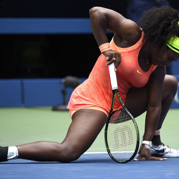 Serena Williams lors de sa demi-finale de l'US Open à l'USTA Billie Jean King National Tennis Center de Flushing dans le Queens à New York, le 11 septembre 2015