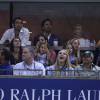 Lindsey Vonn, Gavin Rossdale et les jumelles de Roger Federer lors de la finale de l'US Open à l'USTA Billie Jean King National Tennis Center de Flushing dans le Queens à New York le 13 septembre 2015