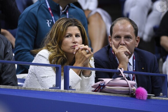 Mirka Federer lors de la finale de l'US Open à l'USTA Billie Jean King National Tennis Center de Flushing dans le Queens à New York le 13 septembre 2015