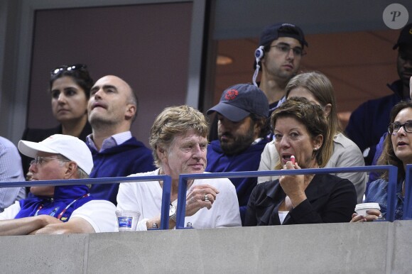 Robert Redford lors de la finale de l'US Open à l'USTA Billie Jean King National Tennis Center de Flushing dans le Queens à New York le 13 septembre 2015