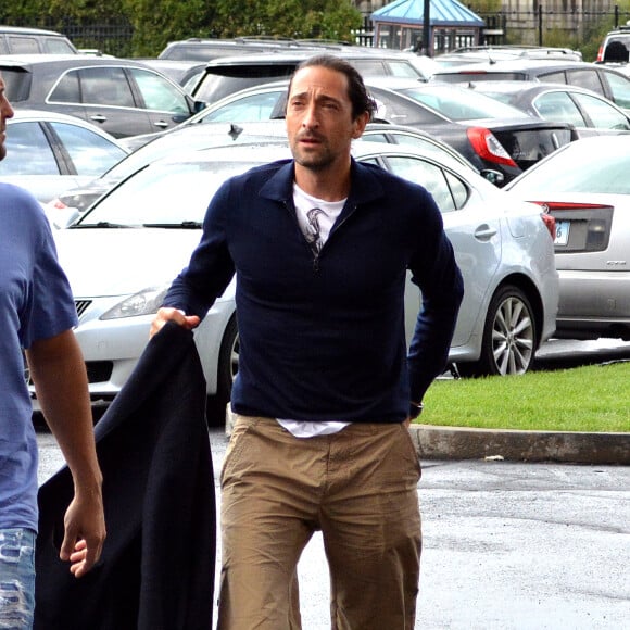 Adrien Brody lors de la finale de l'US Open à l'USTA Billie Jean King National Tennis Center de Flushing dans le Queens à New York le 13 septembre 2015