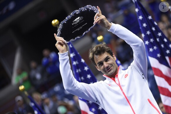 Roger Federer lors de la finale de l'US Open à l'USTA Billie Jean King National Tennis Center de Flushing dans le Queens à New York le 13 septembre 2015