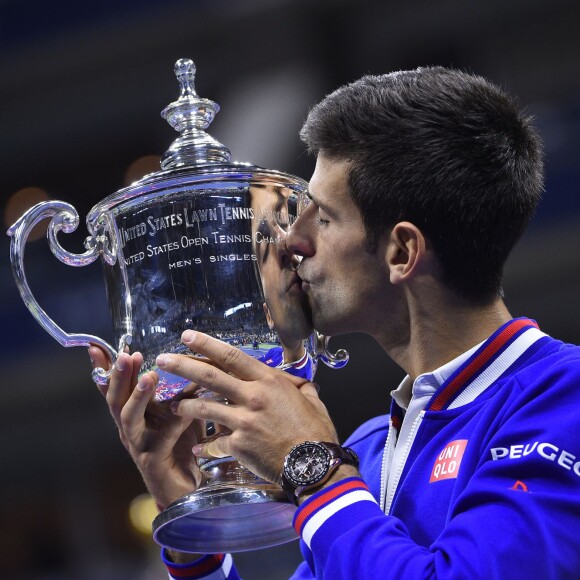 Novak Djokovic lors de la finale de l'US Open à l'USTA Billie Jean King National Tennis Center de Flushing dans le Queens à New York le 13 septembre 2015