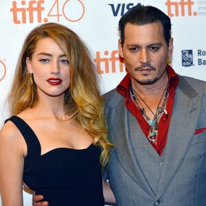 Johnny Depp et Amber Heard à l'avant-première du film "Black Mass" lors du Festival International du film de Toronto, le 14 septembre 2015.