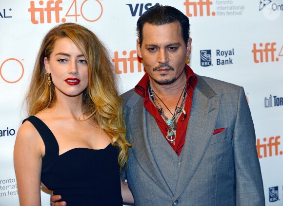 Johnny Depp et Amber Heard à l'avant-première du film "Black Mass" lors du Festival International du film de Toronto, le 14 septembre 2015.