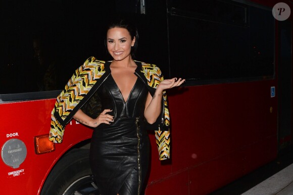 Demi Lovato arrive à la soirée de lancement de son nouvel album à Londres. Le 8 septembre 2015