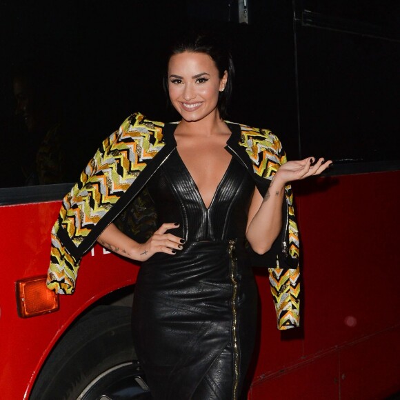 Demi Lovato arrive à la soirée de lancement de son nouvel album à Londres. Le 8 septembre 2015