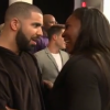 Drake et Serena Williams après le défilé de sa nouvelle collection de vêtements à New York le 15 septembre 2015.