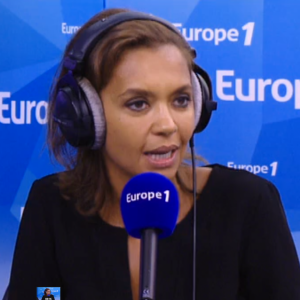 L'animatrice Karine Le Marchand évoque la depression de Thierry, candidat de "L'amour est dans le pré" dans "Le grand direct des médias" sur Europe 1. Le 14 septembre 2015.