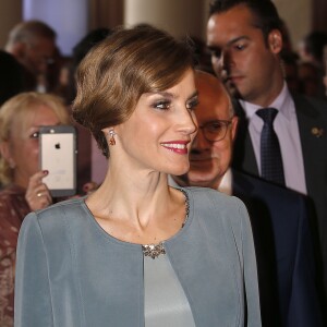 La reine Letizia d'Espagne au Miami Dade College le 17 septembre 2015.