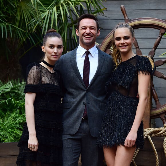 Cara Delevingne, Rooney Mara et Hugh Jackman - Première du film Pan à Londres le 20 septembre 2015.