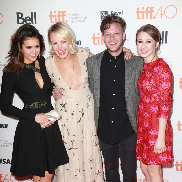 Nina Dobrev, Taissa Farmiga, Malin Akerman, Todd Strauss Schulson à la première de 'The Final Girls' lors du Festival du film 2015 à Toronto, le 19 septembre 2015