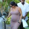 Kanye West et Kim Kardashian, enceinte, de sortie à Malibu. Le 20 septembre 2015.